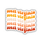 West Virginia Retro Sticker