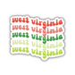 West Virginia Retro Sticker