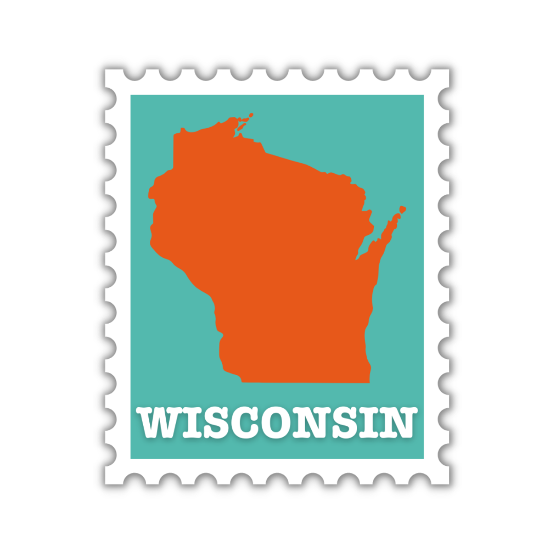 Wisconsin Stamp Sticker