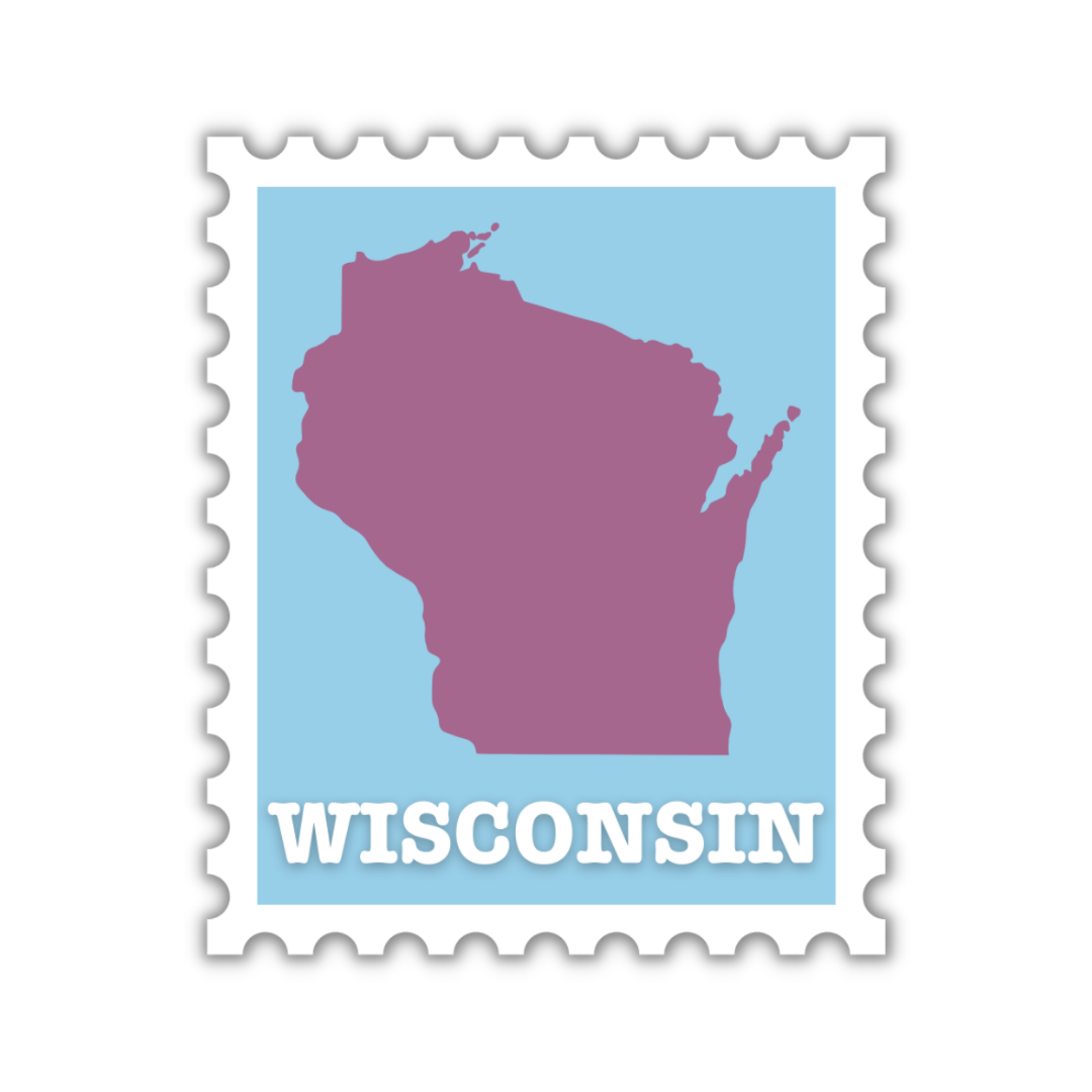 Wisconsin Stamp Sticker