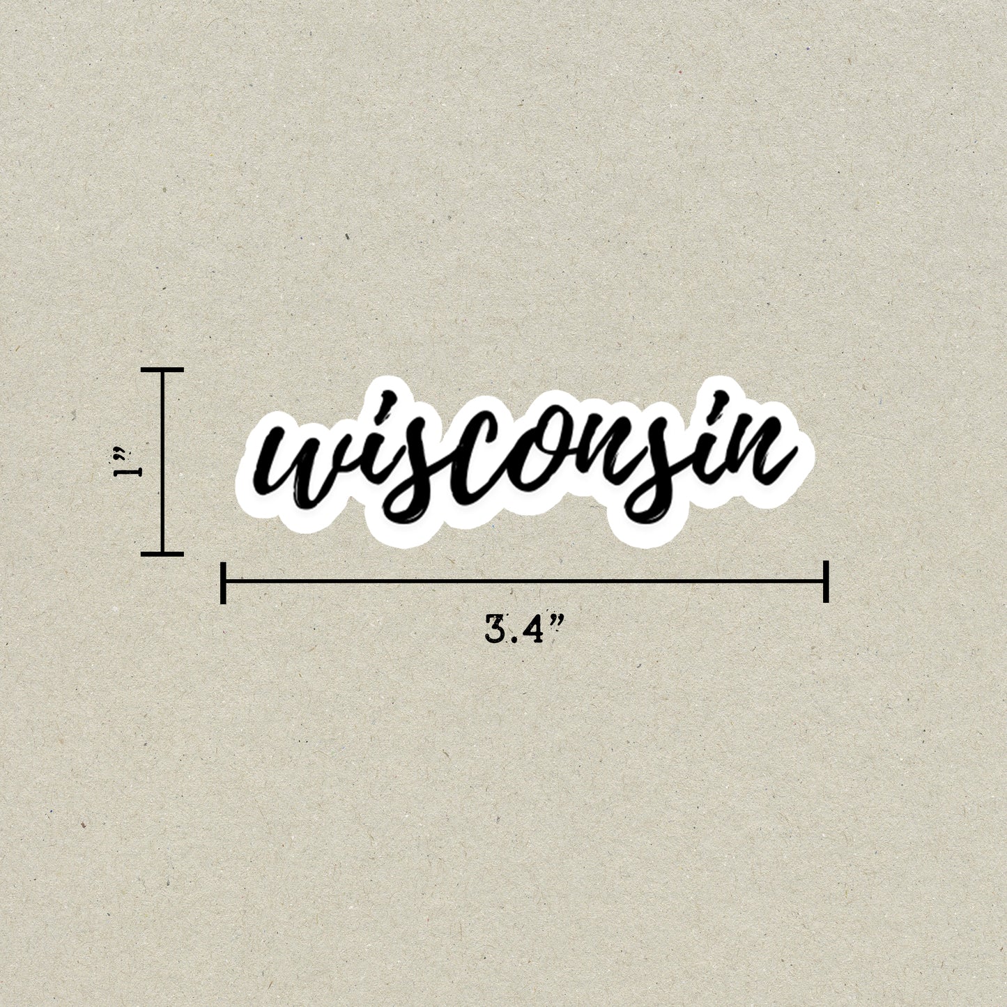 Wisconsin Cursive Sticker