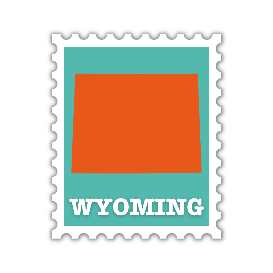 Wyoming Stamp Sticker