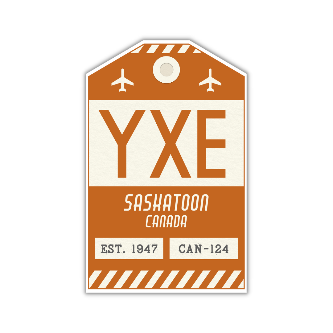 YXE Vintage Luggage Tag Sticker