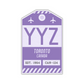 YYZ Vintage Luggage Tag Sticker