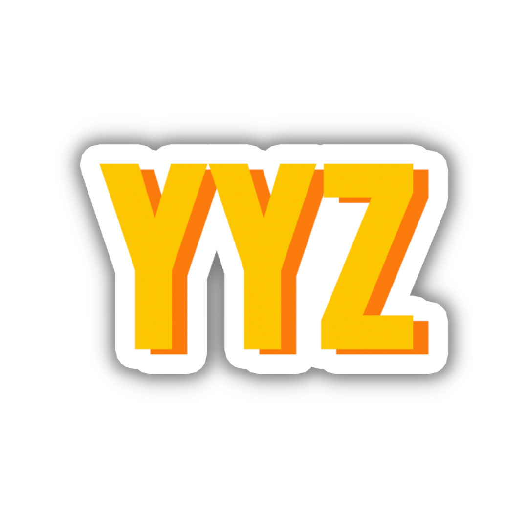 YYZ Double Layered Sticker