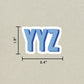 YYZ Double Layered Sticker