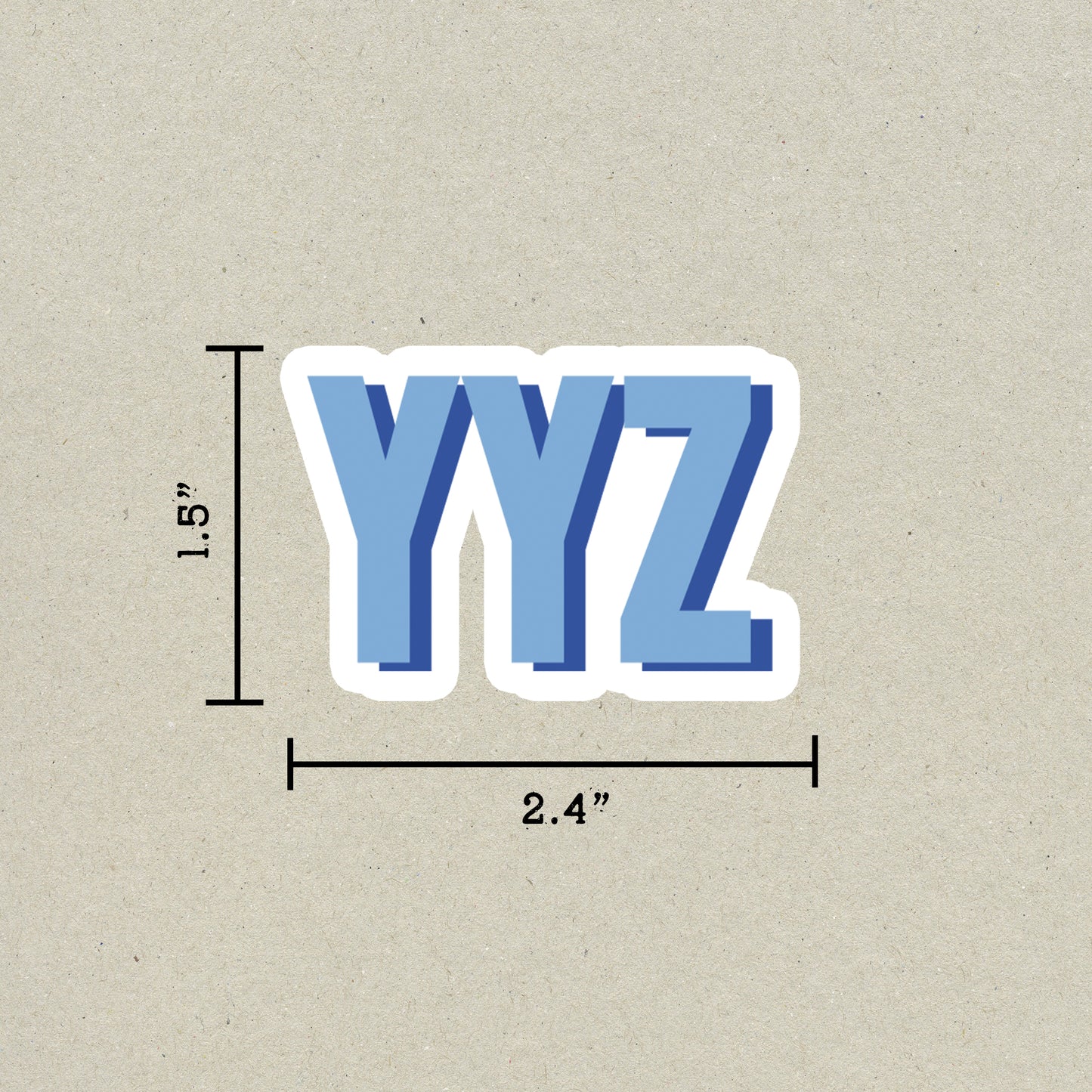 YYZ Double Layered Sticker