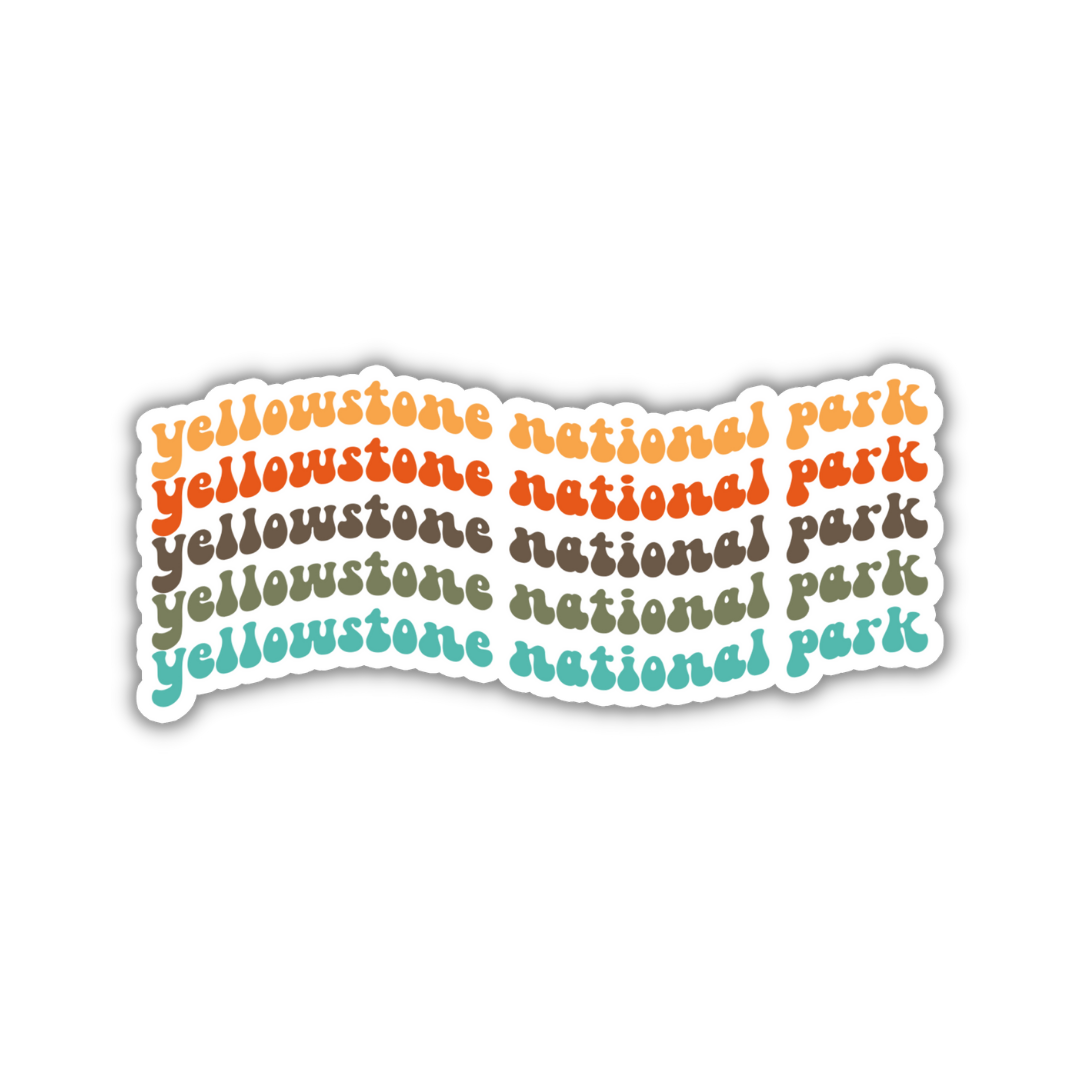 Yellowstone National Park Retro Sticker