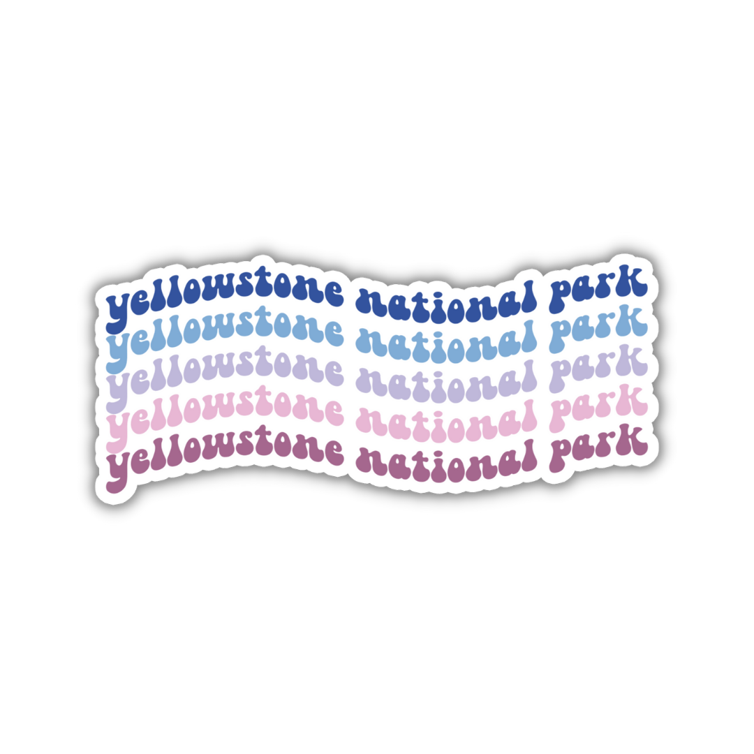 Yellowstone National Park Retro Sticker