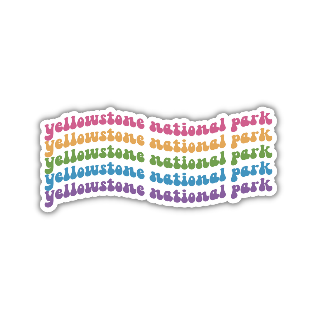 Yellowstone National Park Retro Sticker
