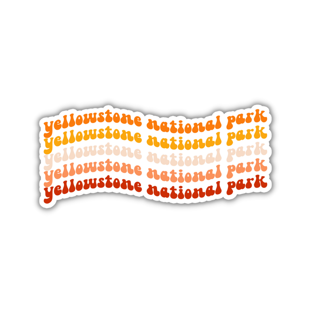 Yellowstone National Park Retro Sticker