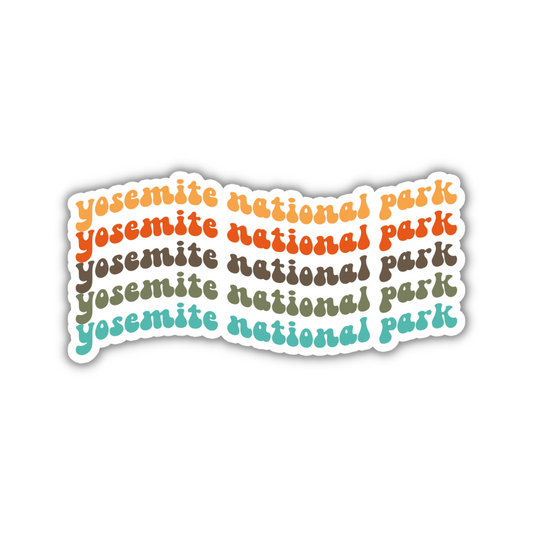 Yosemite National Park Retro Sticker