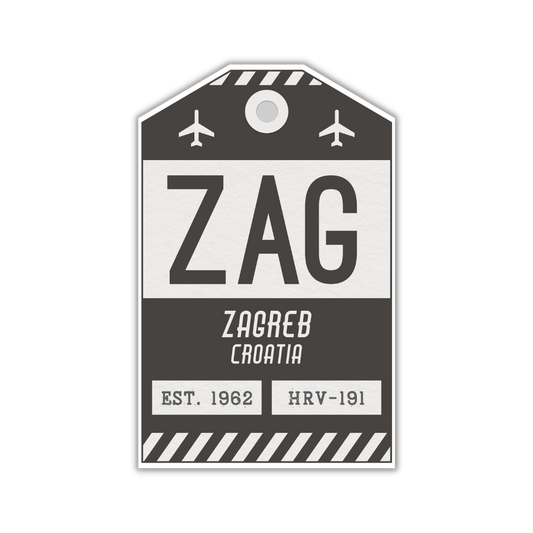 ZAG Vintage Luggage Tag Sticker