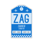 ZAG Vintage Luggage Tag Sticker