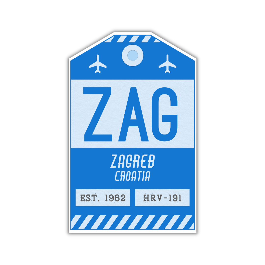 ZAG Vintage Luggage Tag Sticker