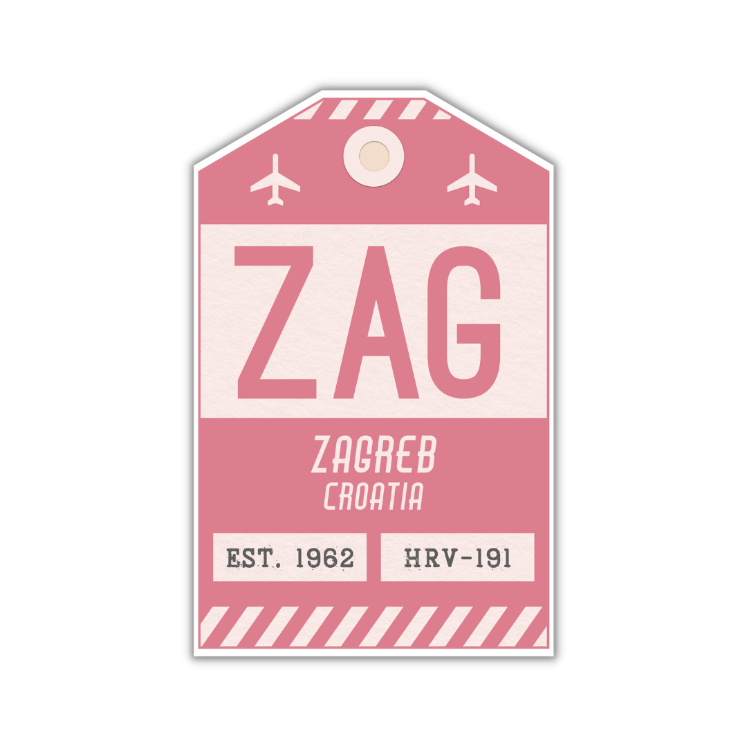 ZAG Vintage Luggage Tag Sticker