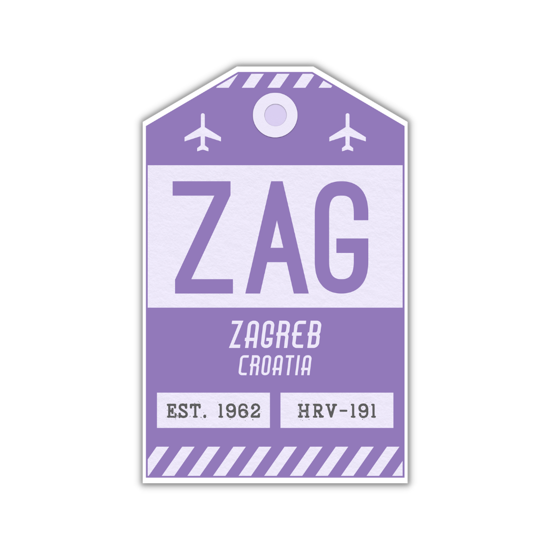 ZAG Vintage Luggage Tag Sticker