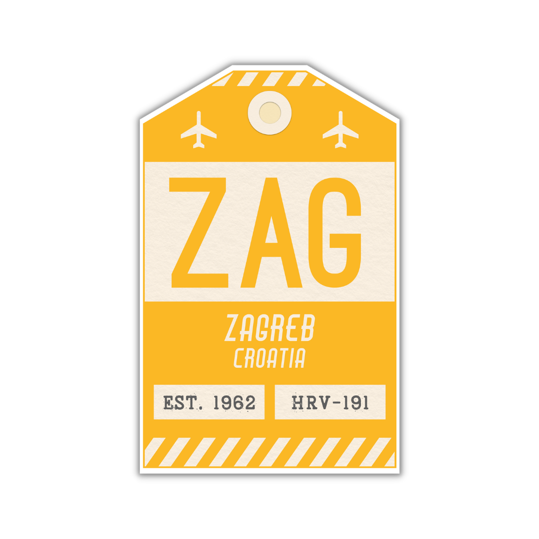 ZAG Vintage Luggage Tag Sticker