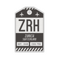 ZRH Vintage Luggage Tag Sticker