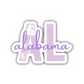 Alabama State Code Sticker