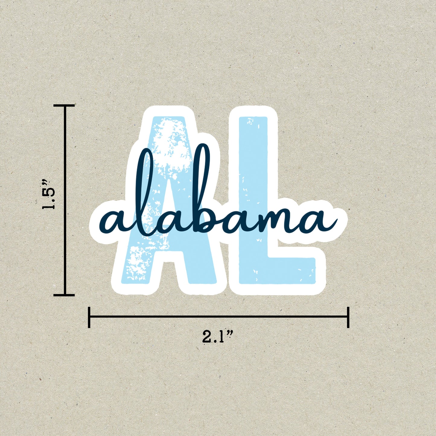 Alabama State Code Sticker