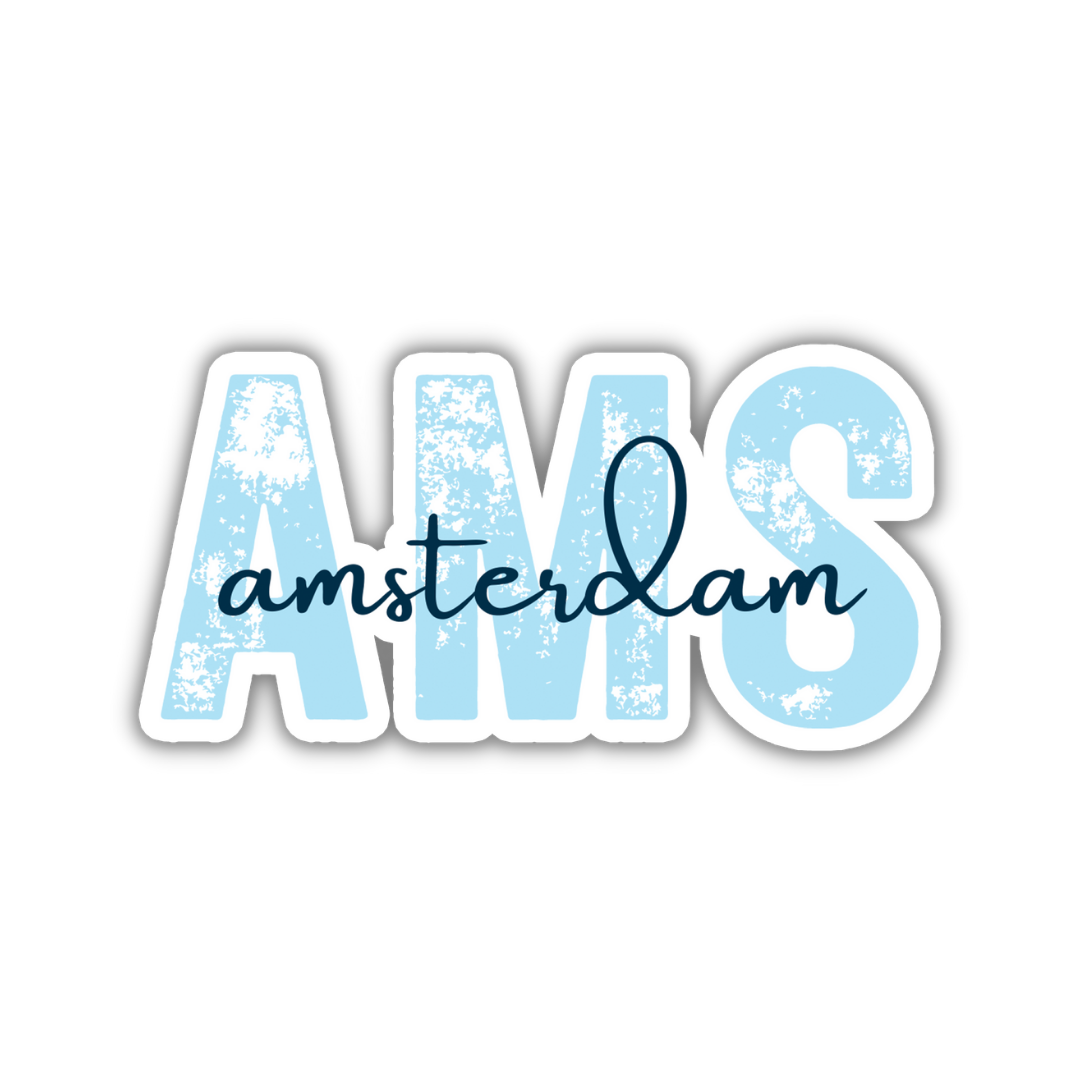 AMS Amsterdam Airport Code Sticker