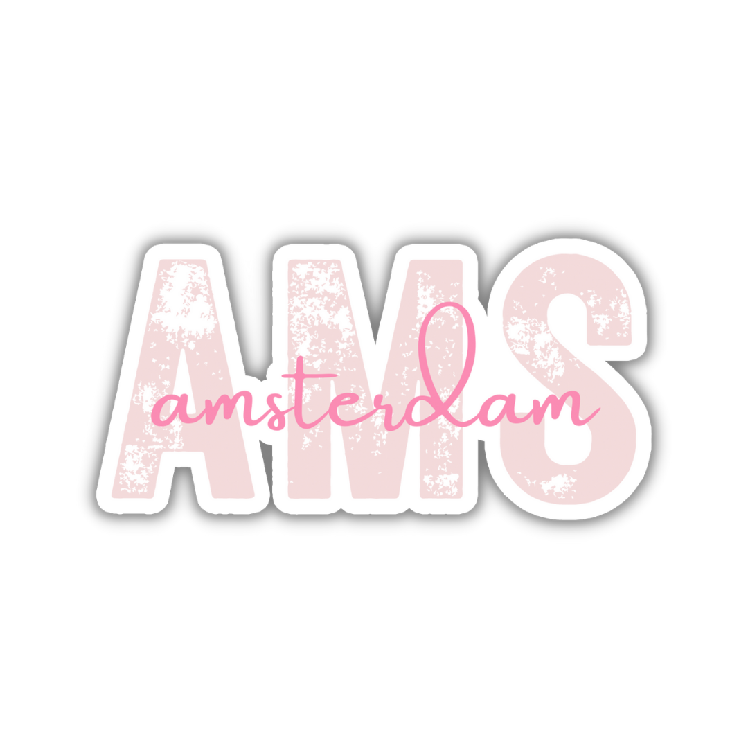 AMS Amsterdam Airport Code Sticker