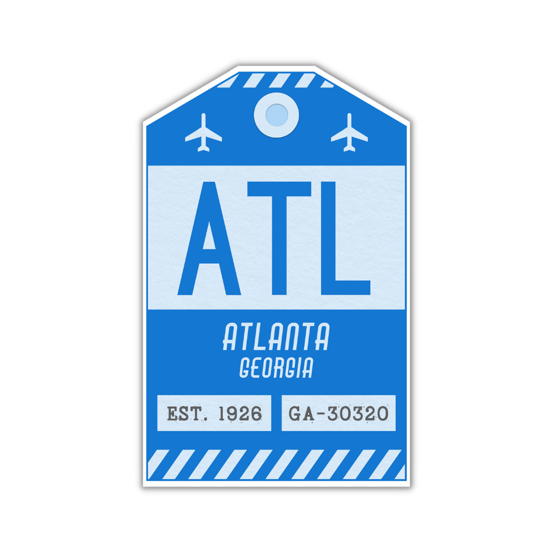 Atlanta Airport (ATL) - Original Vintage Tag Sticker – TravelBeeTags