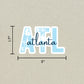 ATL Atlanta Airport Code Sticker