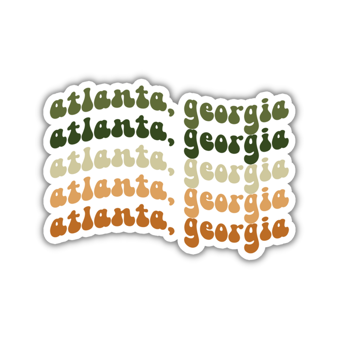 Atlanta, Georgia Retro Sticker