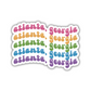 Atlanta, Georgia Retro Sticker