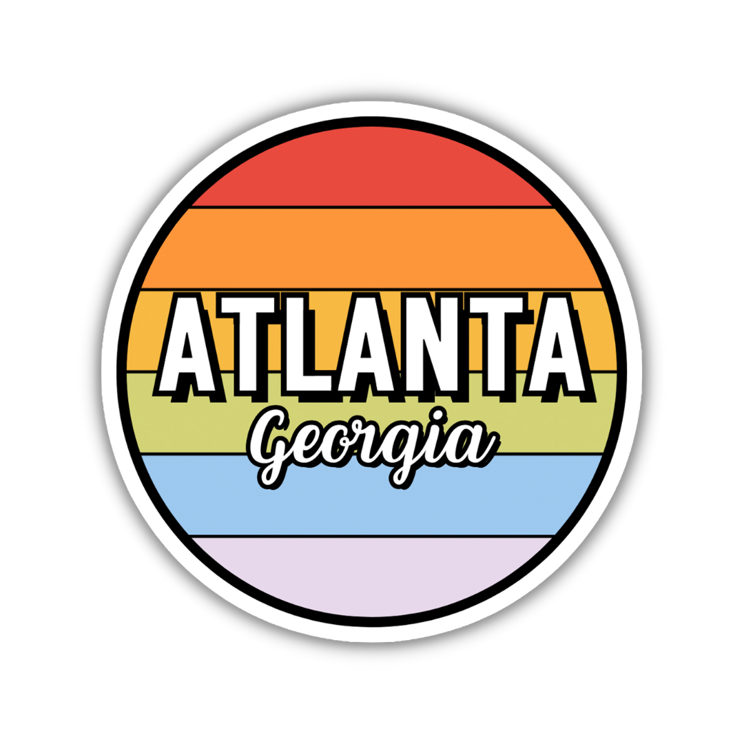 Atlanta, Georgia Circle Sticker