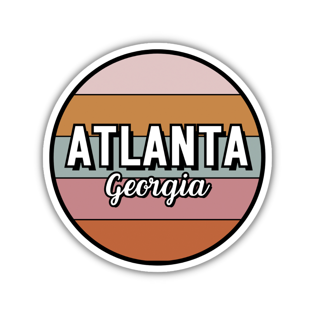 Atlanta, Georgia Circle Sticker