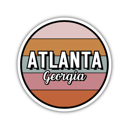 Atlanta, Georgia Circle Sticker