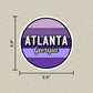 Atlanta, Georgia Circle Sticker