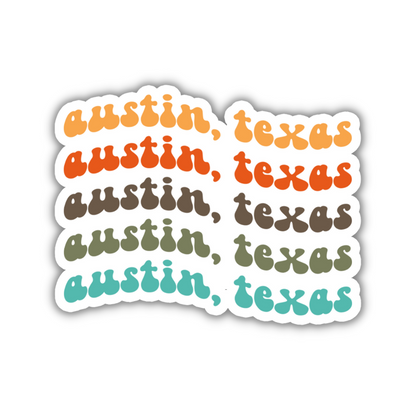 Austin, Texas Retro Sticker