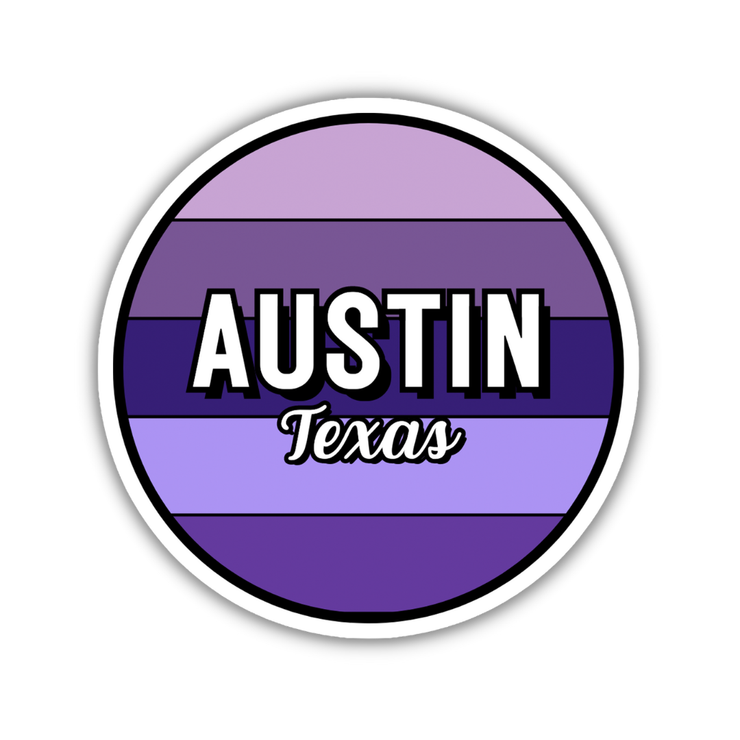 Austin, Texas Circle Sticker