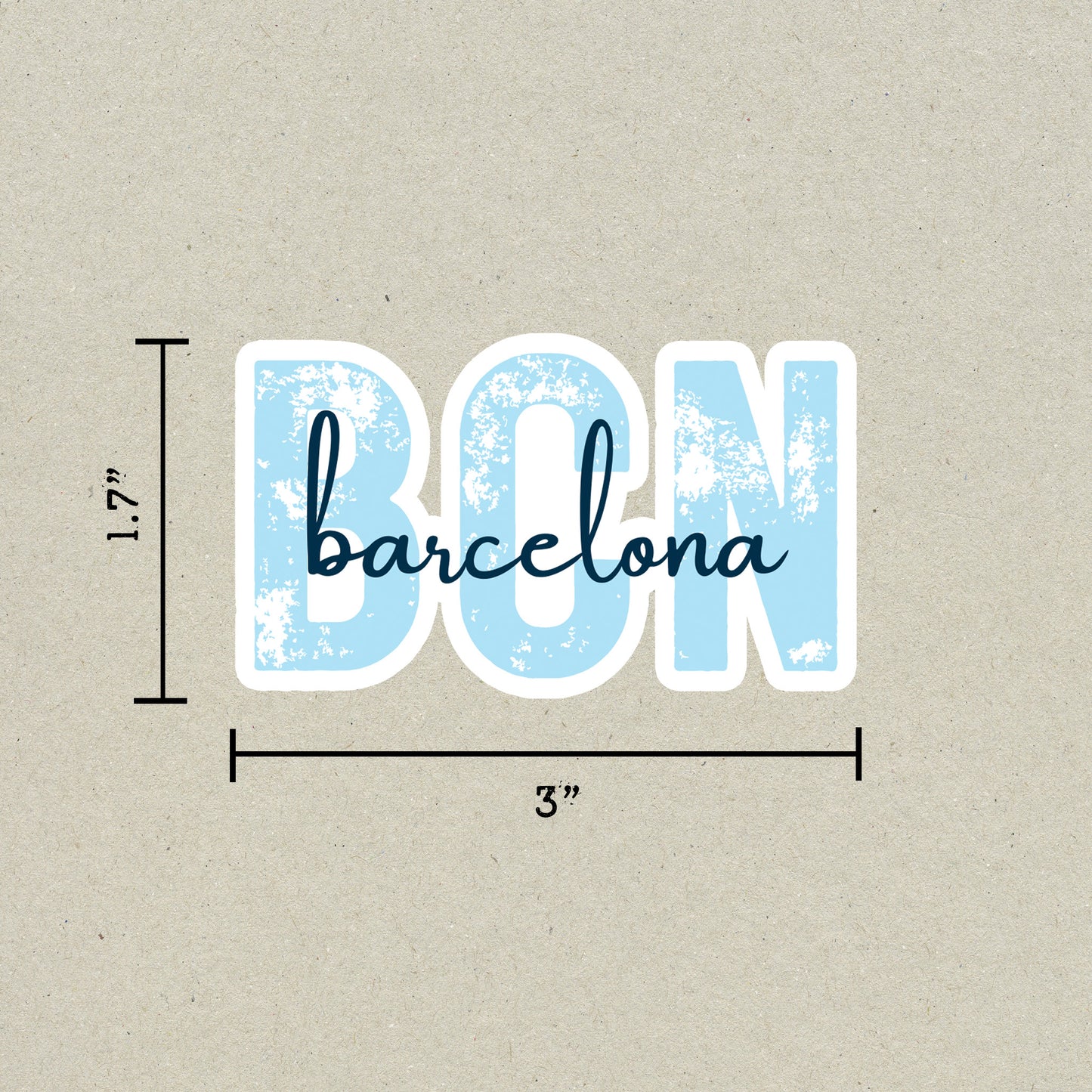 BCN Barcelona Airport Code Sticker