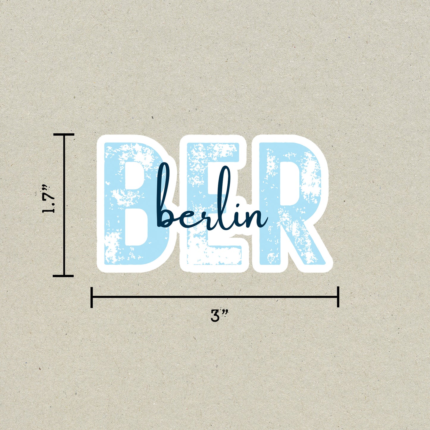 BER Berlin Airport Code Sticker