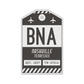 BNA Vintage Luggage Tag Sticker