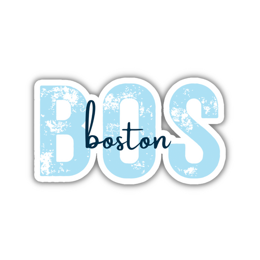 BOS Boston Airport Code Sticker