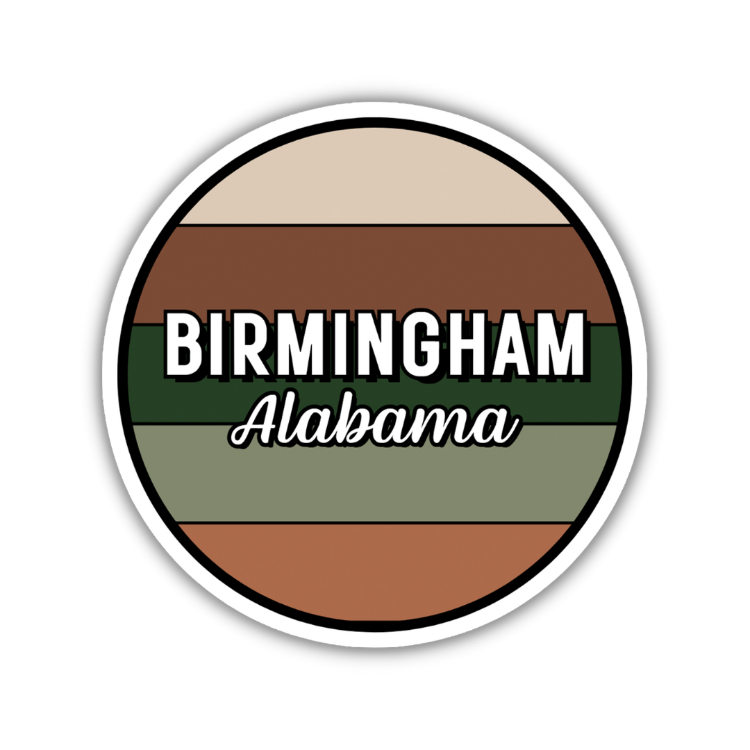 Birmingham, Alabama Circle Sticker