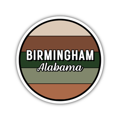 Birmingham, Alabama Circle Sticker