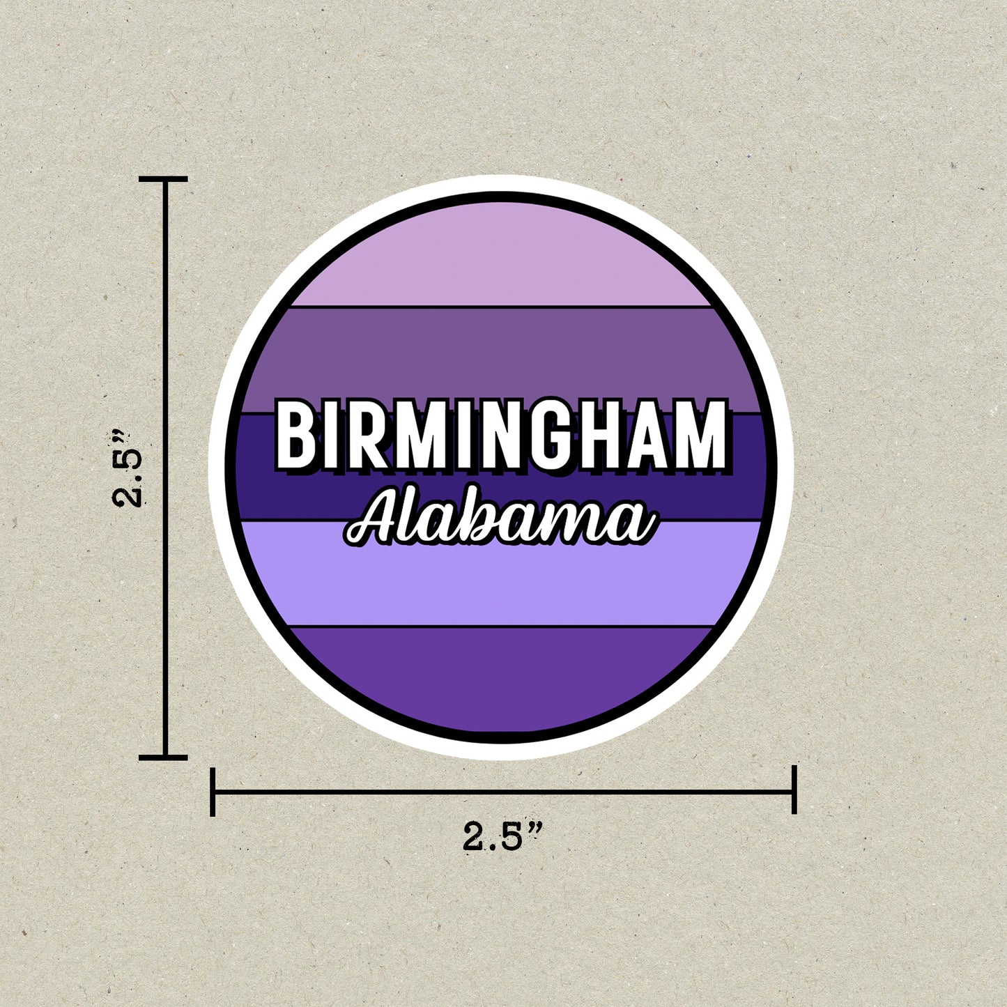 Birmingham, Alabama Circle Sticker