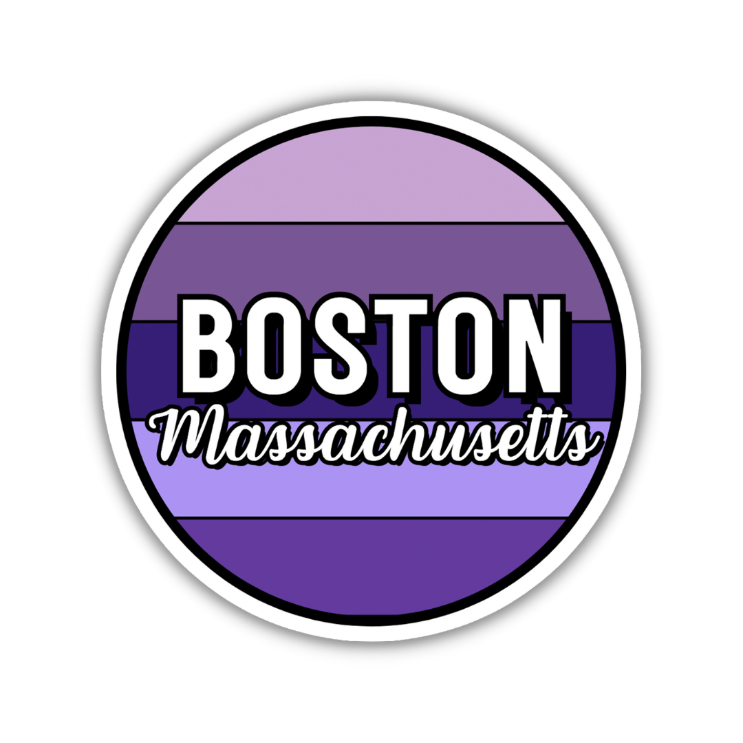 Boston, Massachusetts Circle Sticker