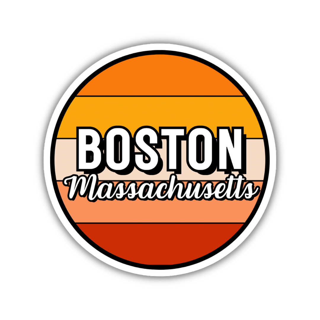 Boston, Massachusetts Circle Sticker