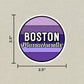 Boston, Massachusetts Circle Sticker