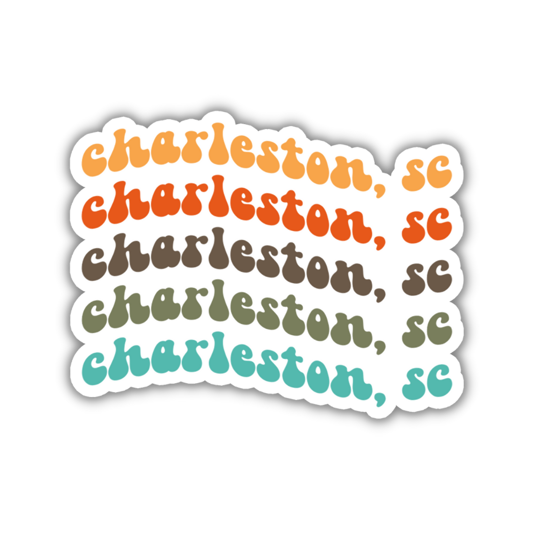 Charleston, SC Retro Sticker