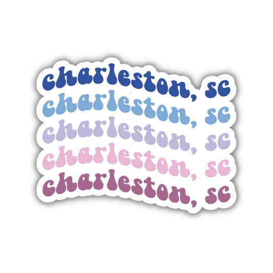 Charleston, SC Retro Sticker