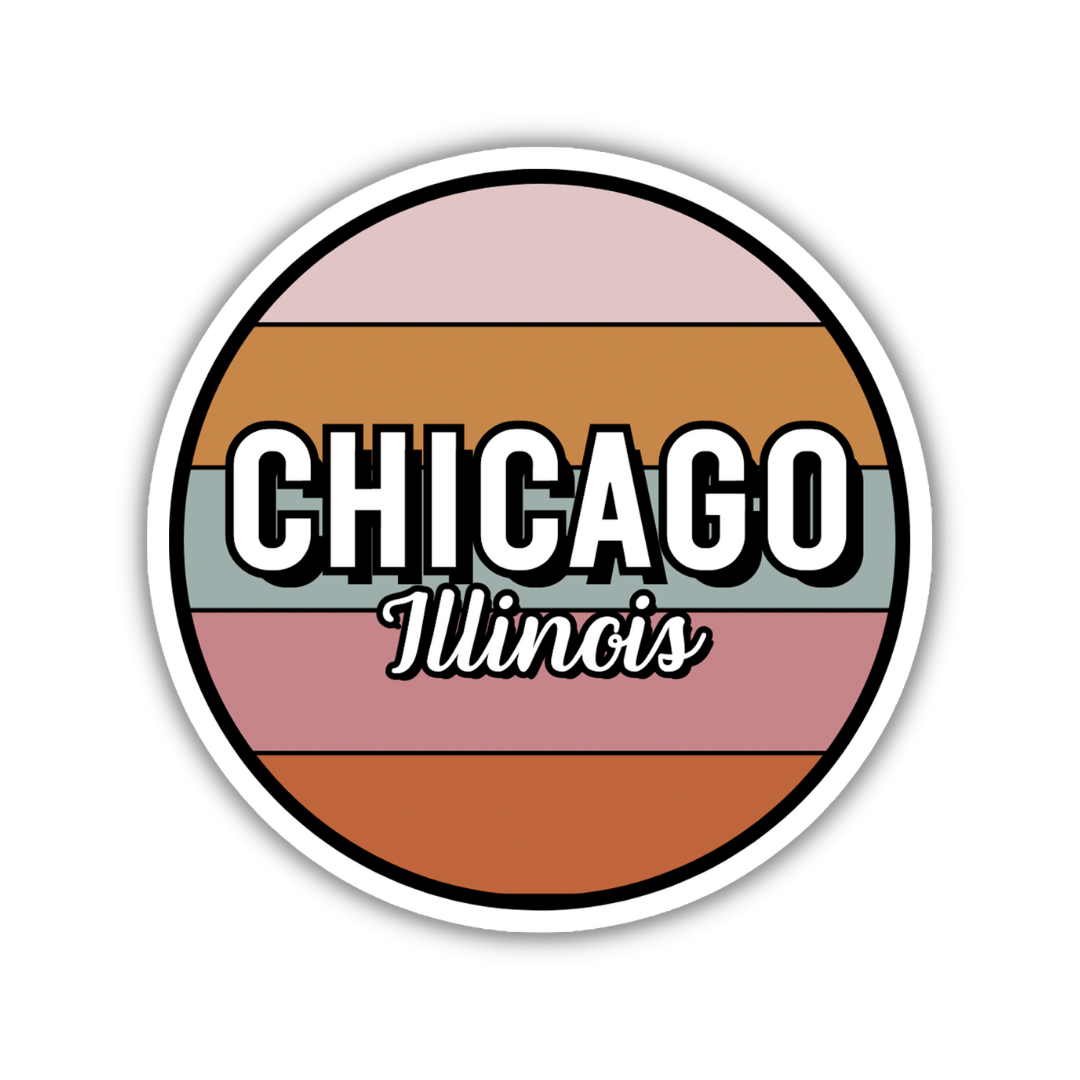 Chicago, Illinois Circle Sticker